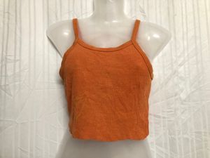 Orange Sleeveless Crop Top