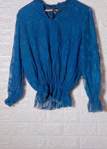 Royal Blue Lace Top