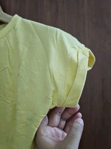 Yellow Graphic Crop Top