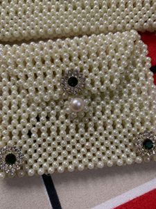 handcarfted Pearl Beaded Clutch