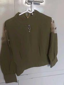 Stylish Olive Green Top