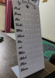 Stand For Ear Tops 36 Pair White Colour