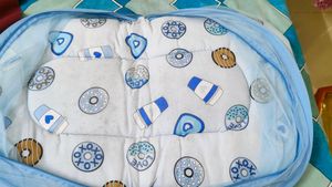 Baby Sleeping Bad With Mosquito Net