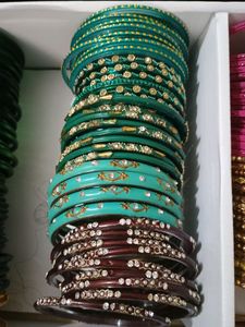 Multicolored Glass Bangles