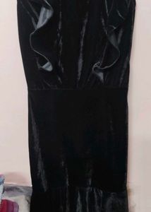 Velvet Black Bodycon Dress