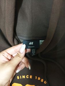 H&amp;M Oversized Brown Hoodie Snoopy