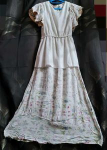 Floral Cold Shoulder Maxi Dress