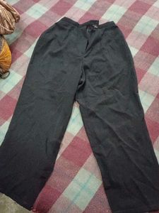 Dark Wide-Leg Trousers