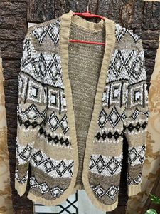 Golden Sequinned Shrug Sweater