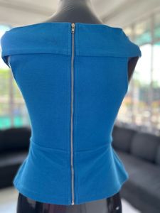 Off-The-Shoulder Blue Top