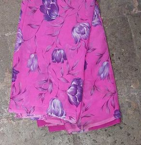 Floral Pink Saree