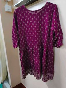 Purple Embroidered Kurta
