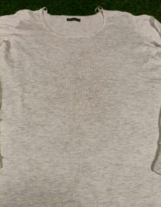 Imported Elegant Off White Knit Sweater