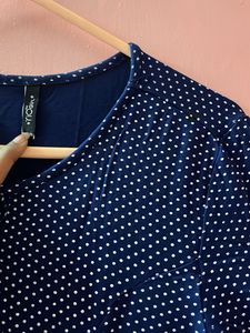 Polka Dot Navy Dress