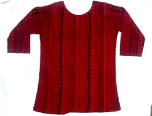 Red printed top small size