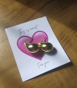 Gold Paisley Teardrop Earrings