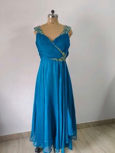 Teal Embellished Gown