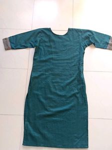 Straight Look Kurti With  Black Border
