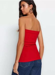 Red Bandeau (Tube) Top Trendyol