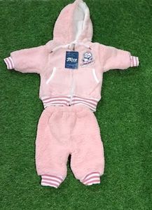 Cute Pink Fleece Baby Outfit