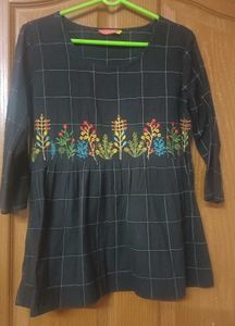 Black Colour Top For Women