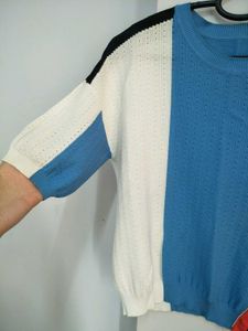 Colourblock Knitted Tops