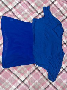 Royal Blue Top &amp; Skirt Set