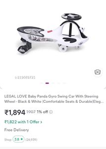 Baby Panda Gyro Swing Car