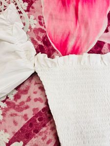 White Off-Shoulder Bodycon Dress (Free Gifts)