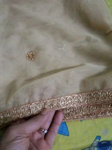 Tan Golden Chudidar And Net Duppata