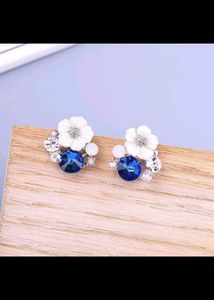 Floral Gem Stud Earrings