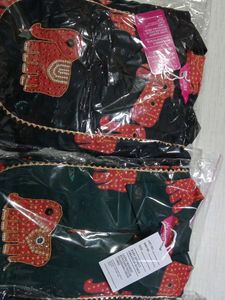 Elephant Print Co-ord Set With Hand Embroidery