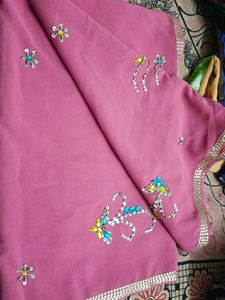 Magenta Colour New Saree