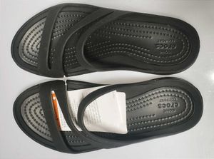 Women Crocs Black Slip Ons