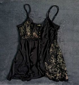 Grunge Butterfly Rose Black Gold Design Top