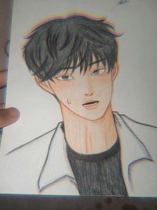 Handmade Drawing of A Frictional Character