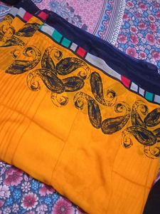 Saree Georgette Yellow