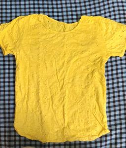 Yellow Embroidered Top