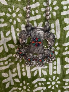 Elephant Jhumka Necklace