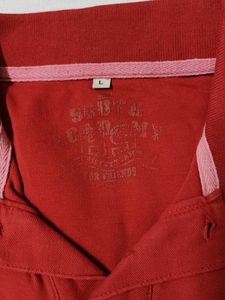 Women Red Cotton Classic Fit Polo Tshirt