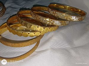 4 pair of gold bangles combo set