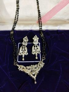 Vintage Pure Silver Mangalsutra Set