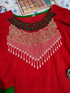 Kurti Red Cotton