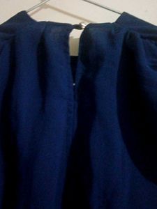 Floral Navy Blue Cut Gaown