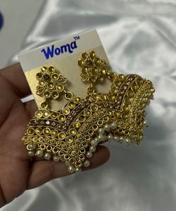 Woma Gold Tone Dangle Earrings