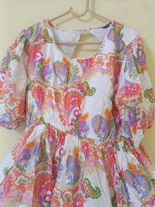 Paisley Print Babydoll Dress