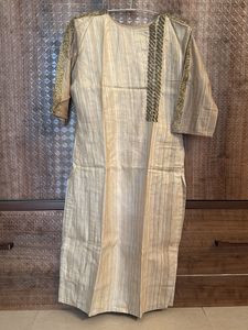 Elegant Beige Kurti with Gold Detail