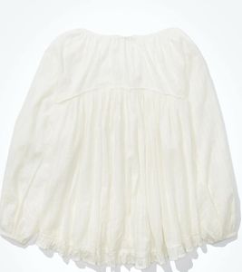 White Long Sleeve Beachy Shirt