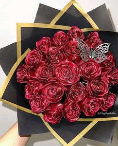 Red Glitter Rose Bouquet