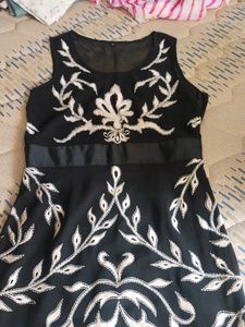Georgette Embroidery One Piece Dress